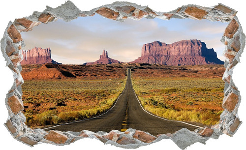 Adesivo Decorativo Parede Buraco Route 66 Grand Canyon 3d