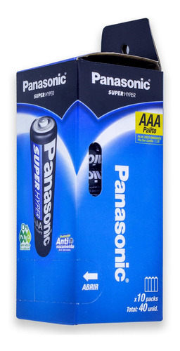 Pilha AAA Panasonic Super Hyper cilíndrica - kit de 4 unidades