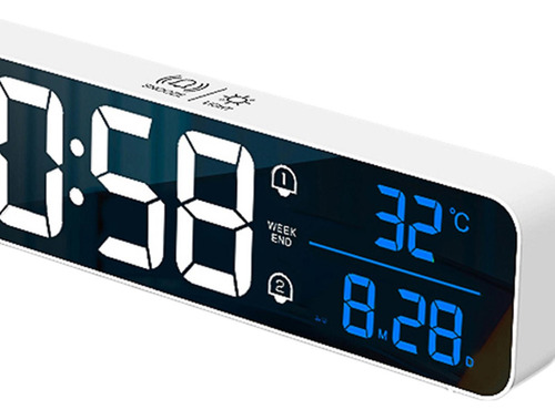 Reloj Despertador Digital Pantalla Led Con Temperatura 40