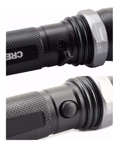 Imagen 8 de 10 de 5 Unidades Linterna Tactica Led Zoom Recargable Cargador Usb