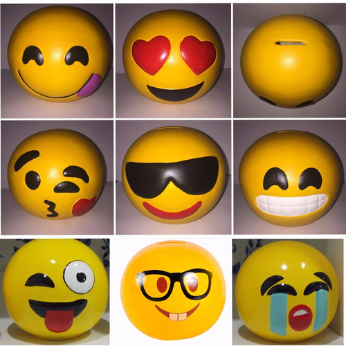 Imagem 2 de 8 de Cofres Infantil Emoji Com Carinhas - Decoração
