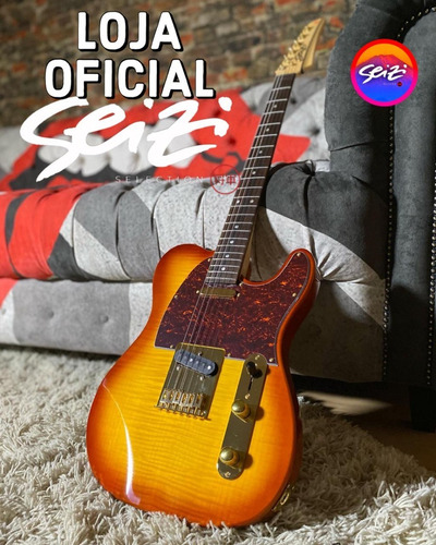 Imagem 1 de 7 de Guitarra Seizi Selection Katana Tele Cherry Sunburst Ltd Ed