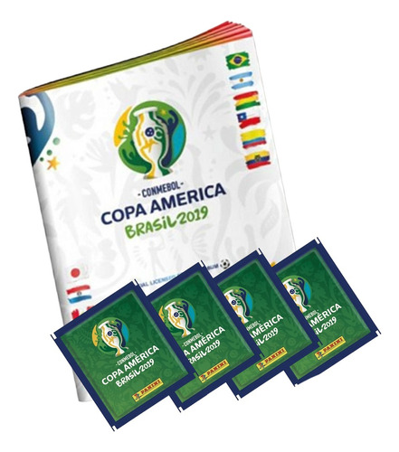 Álbum Copa America Brasil 2019 + 50 Sobres De Láminas 