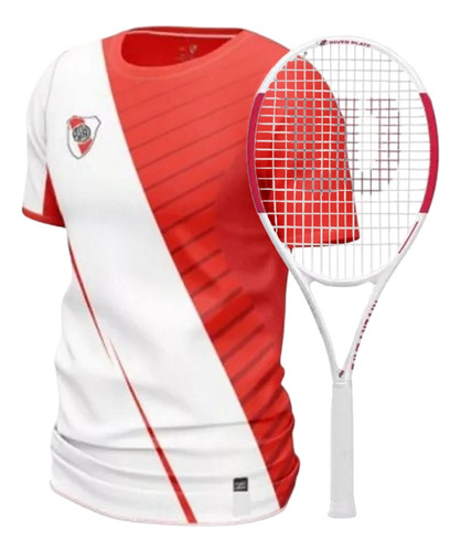 Combo Tennis River Raqueta 103 Wilson + Remera Entrenamiento