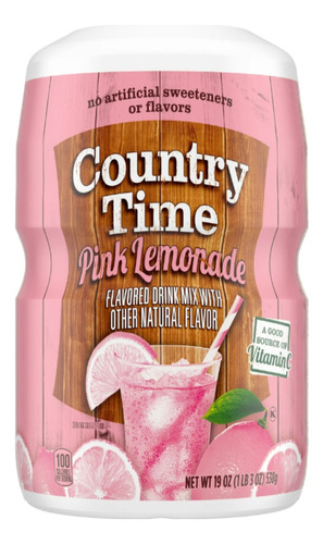 Country Time Bebida En Polvo Sabor Natural A Limonada Rosa
