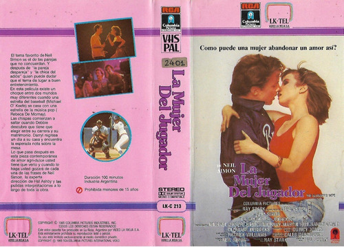 La Mujer Del Jugador Vhs The Sluggers Wife Rebecca De Mornay