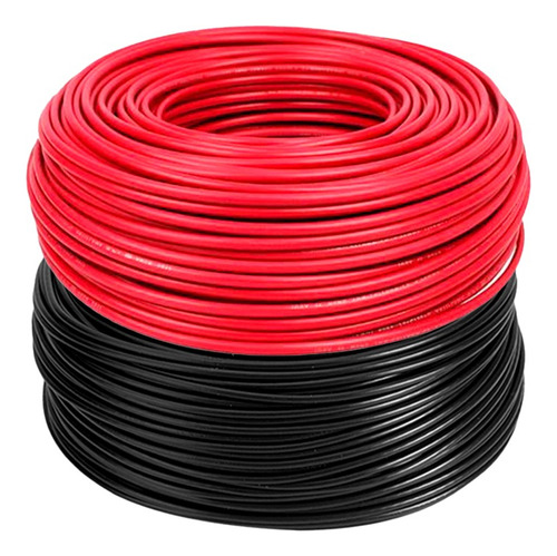 Kit 2 Cajas 100m Cable Rojo Y Negro Cal 12 Iusa