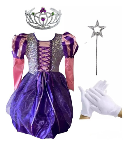 Disfraz Rapunzel Princesa De Disney Con Accesorios