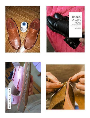 2×kit Herramientas Reparación Zapatos, Juego Punzo