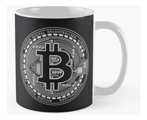 Taza Bitcoin Cryptocurrency Moneda Descentralizada Digital E