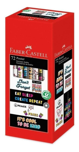 Ecolápis Grafite Pôster Faber Castell Caixa Com 72 Unid