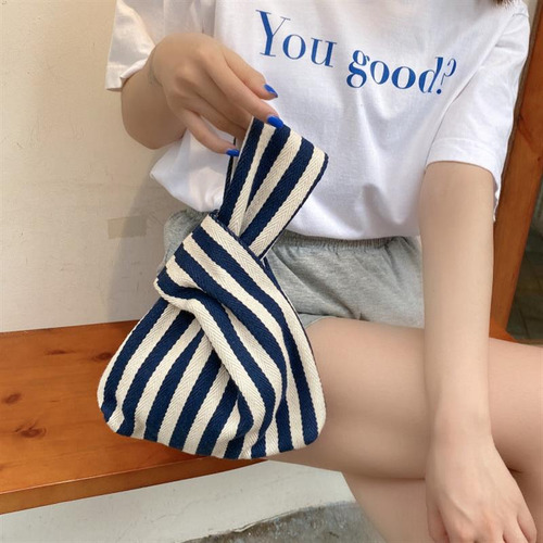 Monedero Tipo Cartera Para Mujer, Estilo Coreano, A Rayas Si