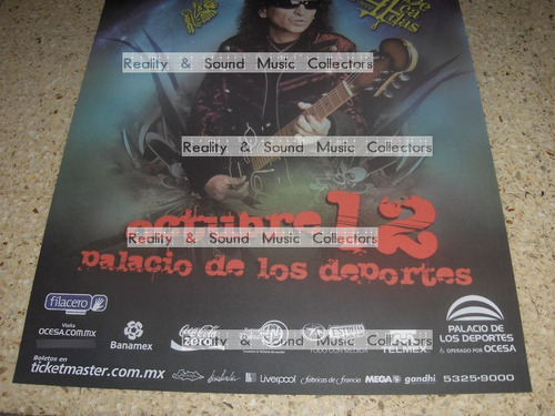El Tri 4 Decadas Poster Palacio Original De Coleccion (Usado)