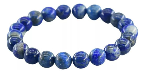 Pulsera De Piedra Lapislazuli 6mm Hombre Mujer Moda 