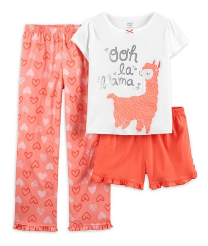 Pijama Carters Verano 3 Piezas Child Of Mine Para Niñas