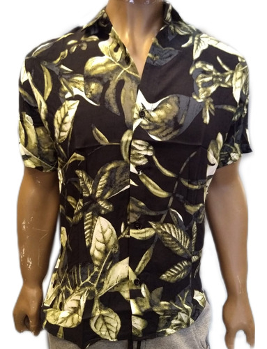 Camisa Hawaiana Celeste De Fibrana Hombre Premium