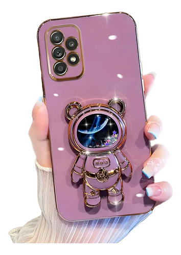 Funda Para Samsung Galaxy A13 4g Mica 9d + Soporte Sujetador Lila Lavanda