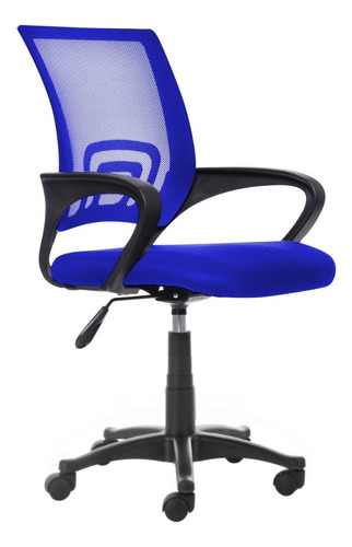 Silla Oficina Ergonomica Giratoria Apoyo Lumbar Quito Color Azul Material Del Tapizado Mesh