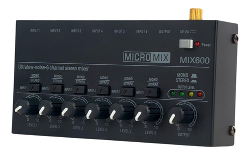 Mezclador De Audio De 6 Canales Consola De Mezcla De Sonido