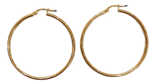 Aretes Arracadas Oro 14k Lisas Basicas Joyeria Fina Dama 