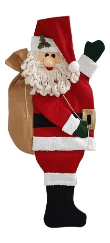 Santa Claus Adorno Navidad De Pared Tipo Corona 1.6mt