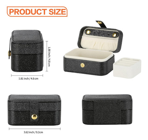 Alhajero Y Organizador De Joyas, Joyero Mini De Viaje Negro
