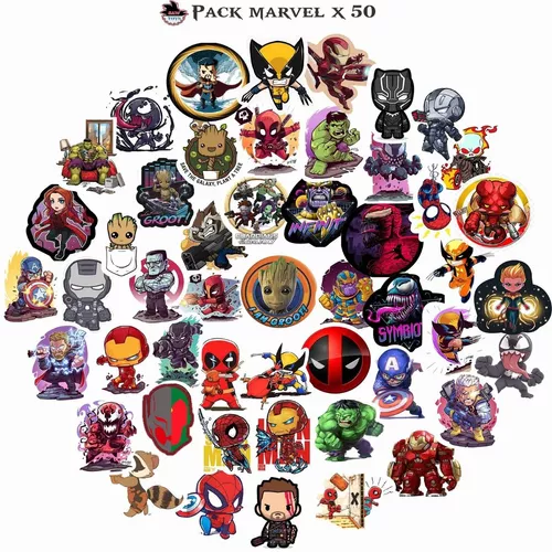 Stickers Calcomanias Pegatinas Comic Heroes Marvel 50