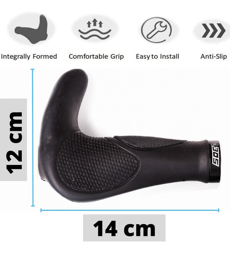 Imagen 3 de 9 de Puño Manopla Bicicleta Mtb Ergonomicos Alargue Comodo 305