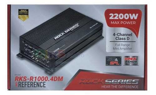 Imagen 1 de 9 de Amplificador Mini 4 Canale 800w Rms Rockseries Rks-r1000.4dm