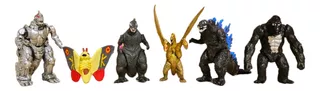 6 Figuras Juguetes Godzilla Vs King Kong Meca Ghidorah