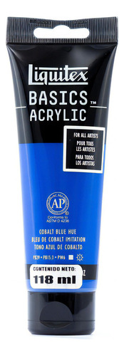 Tinta acrílica azul cobalto Liquitex Basics 118 ml