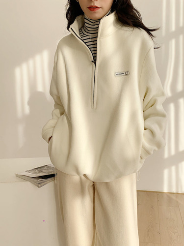 Sudadera Hoodie Mujer Forro Polar Más Terciopelo Con Cierre