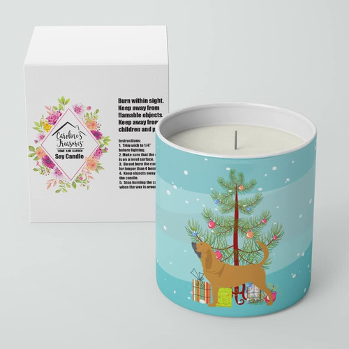 Carolines Treasures Bb2902cdl Bloodhound Merry Christmas Árb