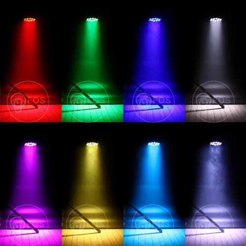 8x Canhão Refletor 18 Leds 18w Rgbwa+ Uv 6n1 Hexaled Dmx Djs