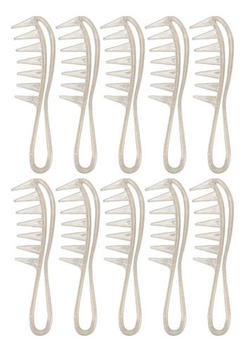 Peine Desenredante De Dientes Anchos, 10 Piezas, Mango Ergon