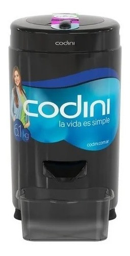Secarropas Codini Innova Negro 6.5 Kg Tambor Acero - Premium