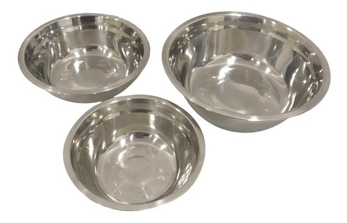 Set Bowls Acero Inoxidable Ensaladera X 3 Und M3 Sheshu Home