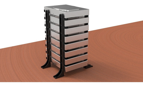 Suporte Rack Externo Vertical Até 8 Hd/ssd Organizador Mesa