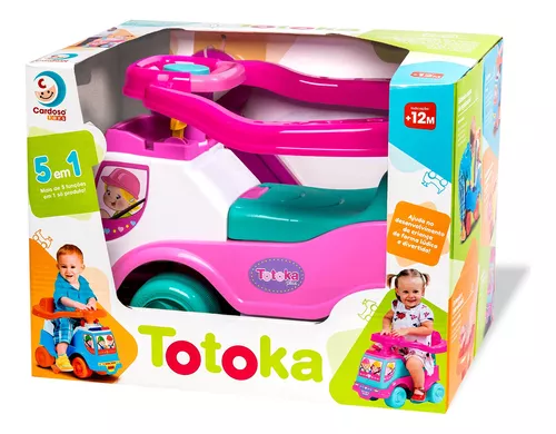 Motoca Menina C/ Empurrador Carrinho Infantil Bebe Totoka