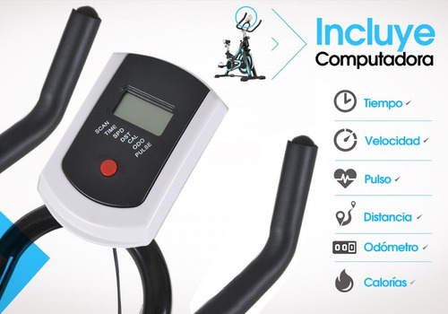Imagen 8 de 10 de Bicicleta Fija Spinning Profesional Con Amortiguador 30 Kgs