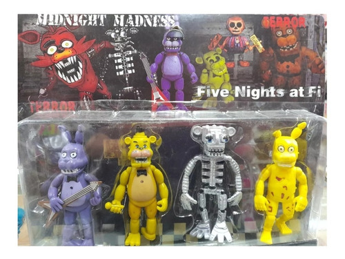 Five Nights At Freddy Blíster Articulados 12 Cm X 4 Muñecos