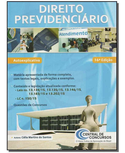 Direito Previdenciário, De Santos, Celia Martins Do. Editora Central De Concursos Em Português