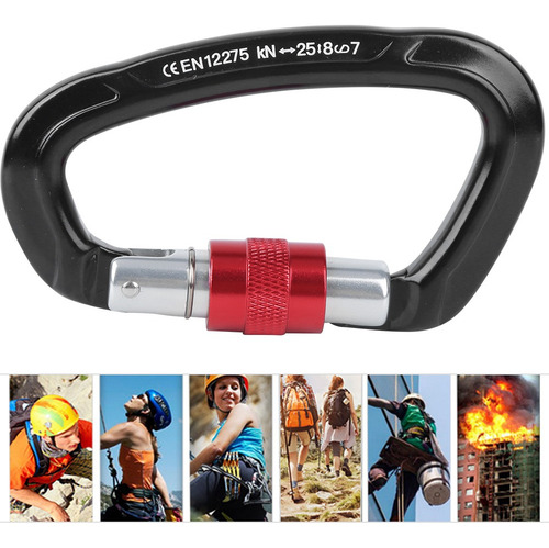 Mosqueton De Escalada 25kn Aluminio Para Aparejos Cuerdas
