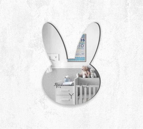 Espejo Decorativo Conejo, Original, Infantil, Bunny        