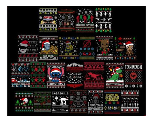 77 Plantillas Ugly Sweather Navidad Vector
