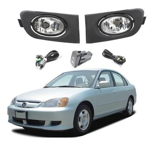 Kit Faros De Niebla Honda Civic 2000 - 2002 Alta Calidad 