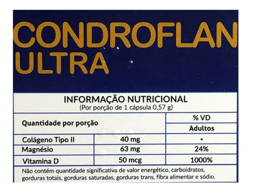 Kit 4 Caixas Condroflan Ultra 60 Capsulas Colágeno Vit.d Mag
