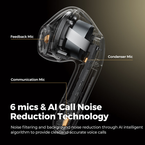 Audífonos Inalámbricos Bluetooth Soundpeats Air4 Color Negro Color de la luz Negro