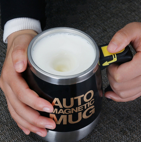 Vaso Agitador Magnético Con Carga Usb Automática, Negro, 400