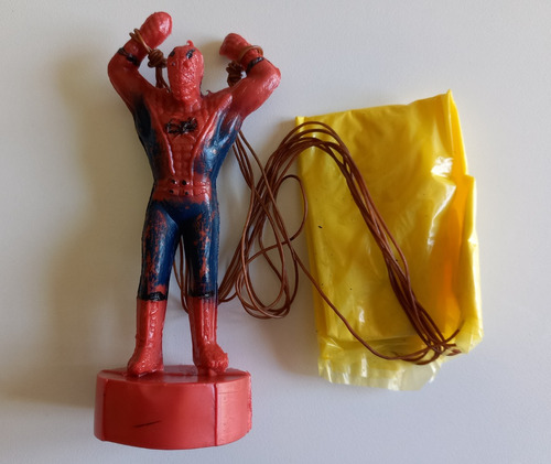 Hombre Araña Con Paracaidas Plastico Inflado 1980 Olivos Zwt